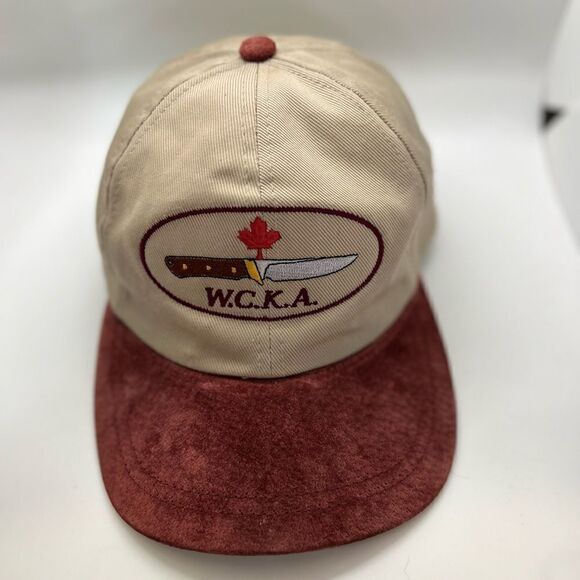 NWOT vintage western Canada knife association 100% COTTON/100% LEATHER bill. - Picture 2 of 11